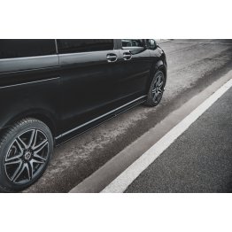 Накладки сплиттеры на пороги на Mercedes V W447 AMG-Line рестайл